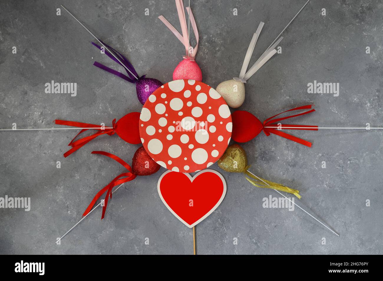 Happy valentines day opened heart shape gift box with small hearts, on ...