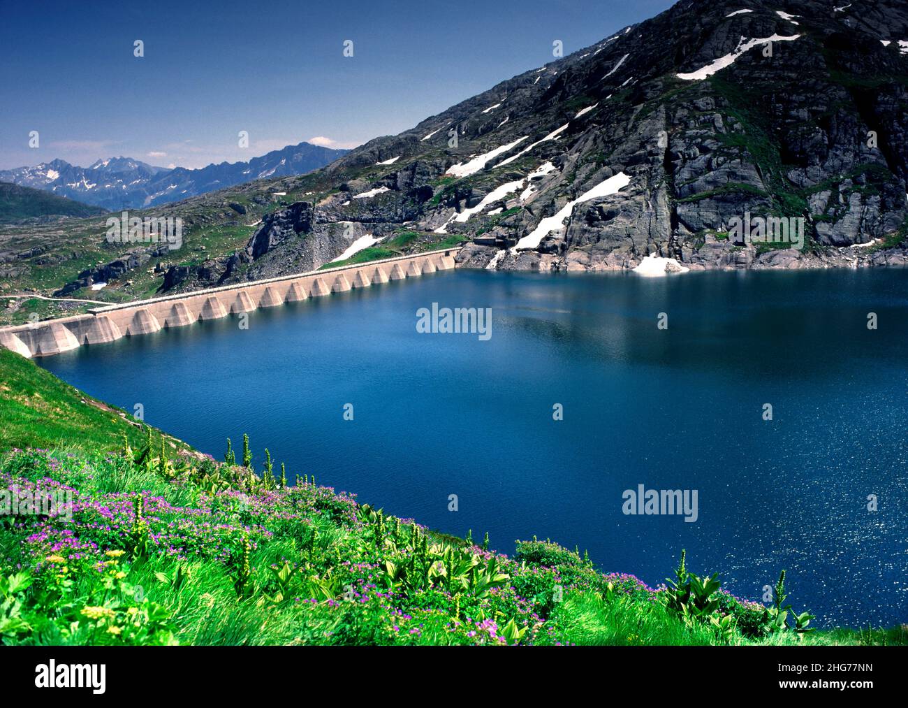 Gotthard Dam, Switzerland Stock Photo