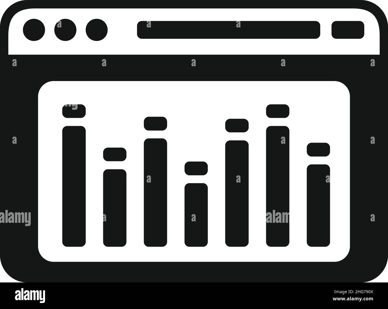 Web page report icon simple vector. Paper data. File market Stock ...