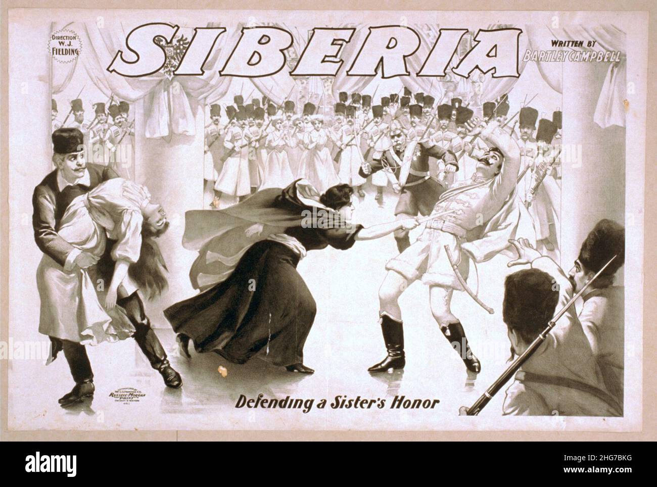 Siberia written by Bartley Campbell. Stock Photo