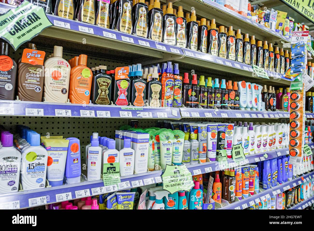 Miami Beach Florida,Walgreens,sun screen block suntan lotions retail