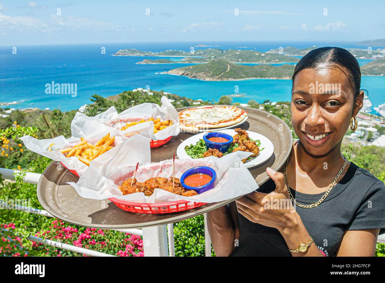 US Virgin Islands USVI Caribbean Sea Atlantic Ocean,St. Thomas Saint Paradise Point,Black woman