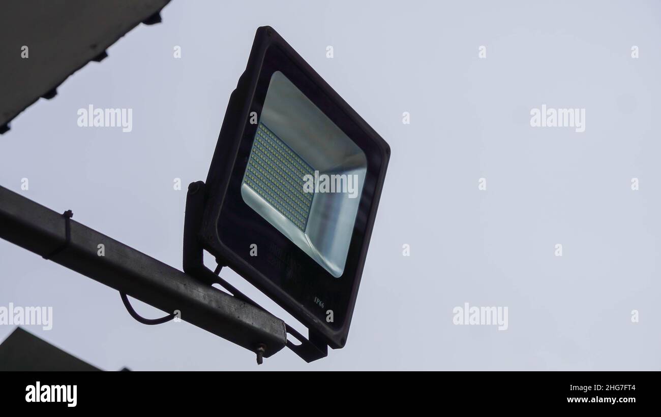 Jakarta 2nd January 2022 electric modern hang lamp in selective focus