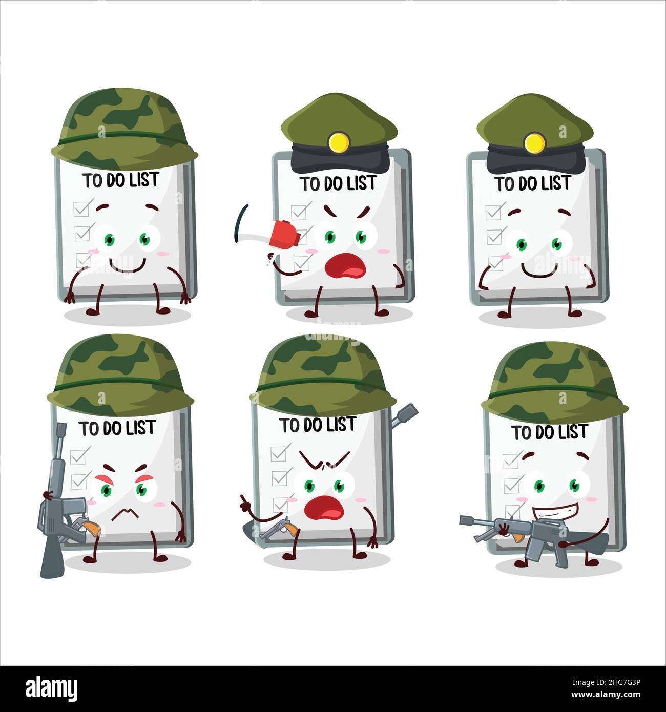 A charming soldier paper sheet with clipboard cartoon picture bring a