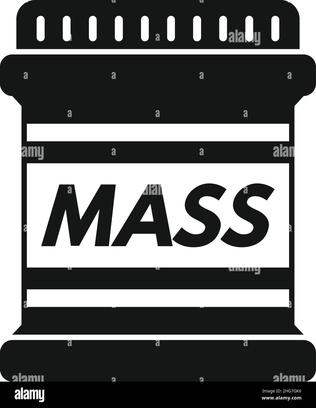 Muscle protein icon simple vector. Sport bar. Nutrition supplement ...