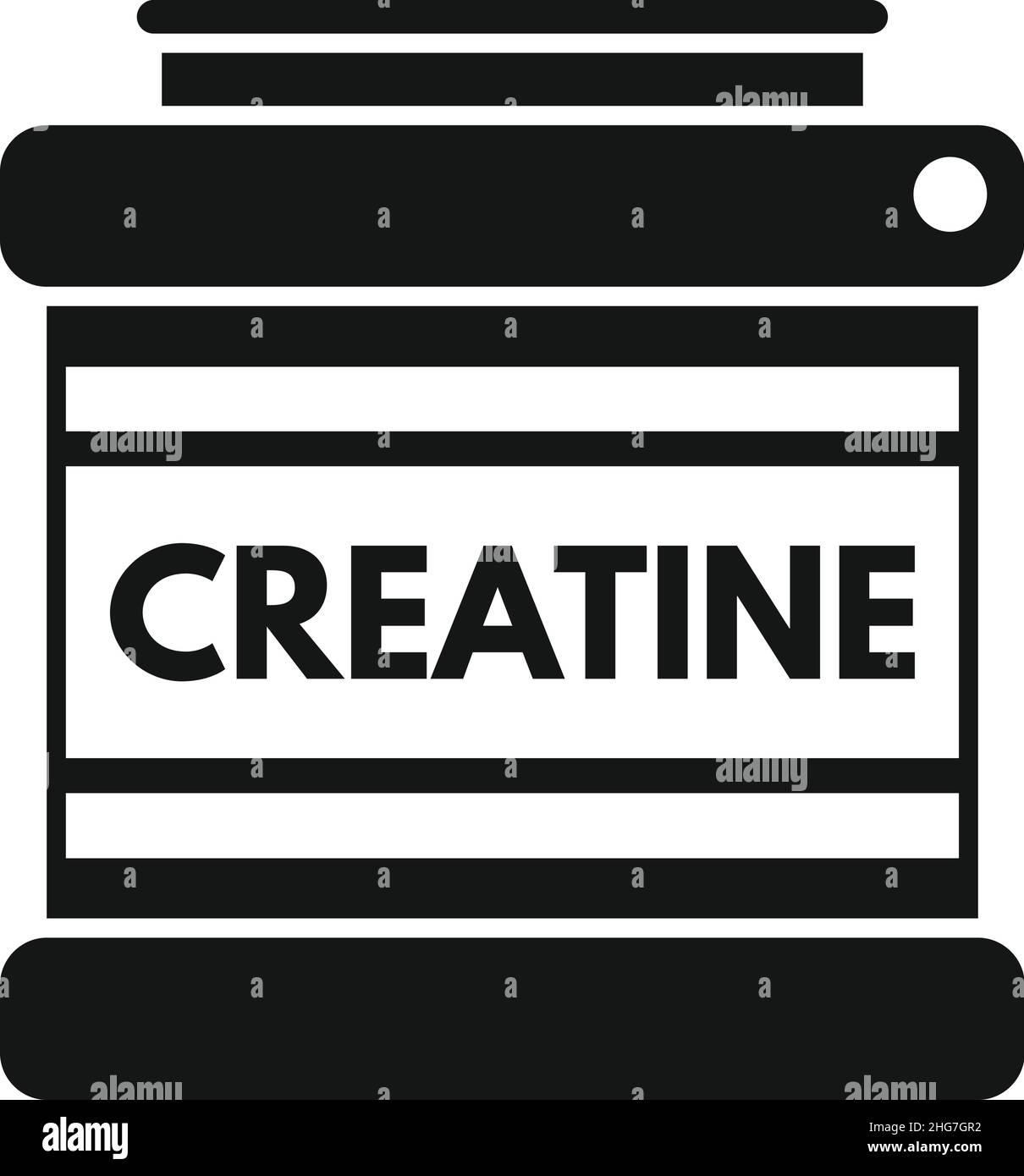 Protein power icon simple vector. Sport container. Food gym Stock ...