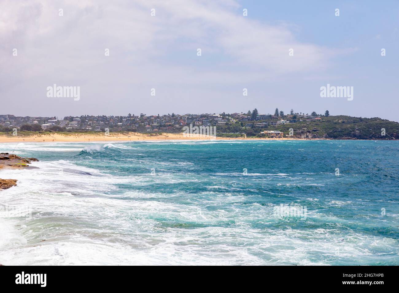Curl Curl beach on the east coast of Sydney northern beaches region,NSW,Australia Stock Photo