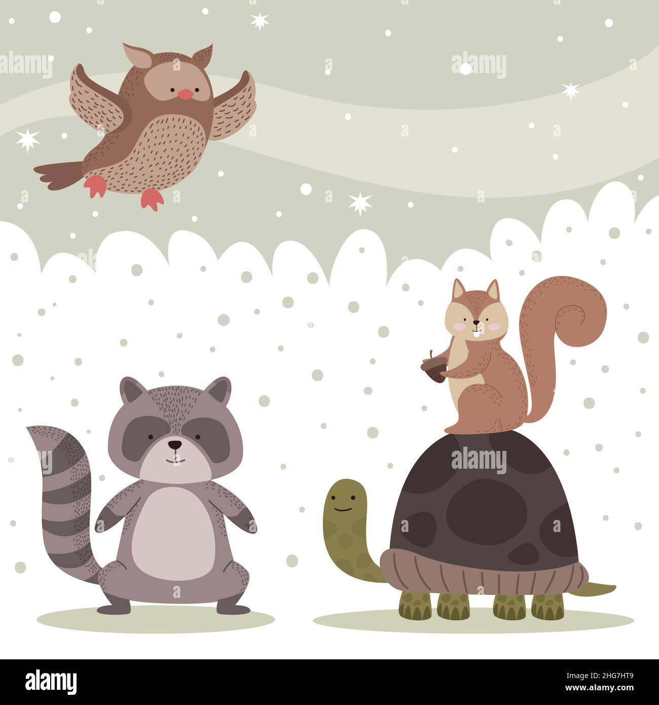cute four animals Stock Vector Image Art Alamy