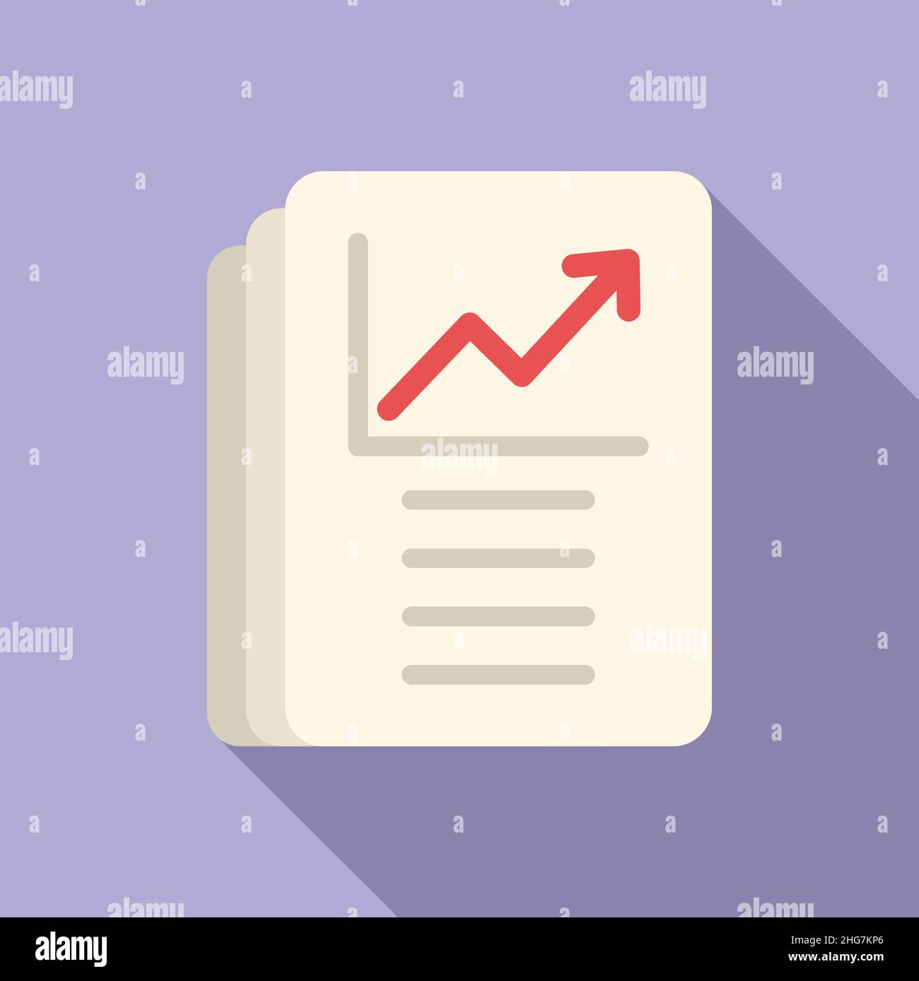 Data file graph icon flat vector. Document report. Graphic chart Stock ...
