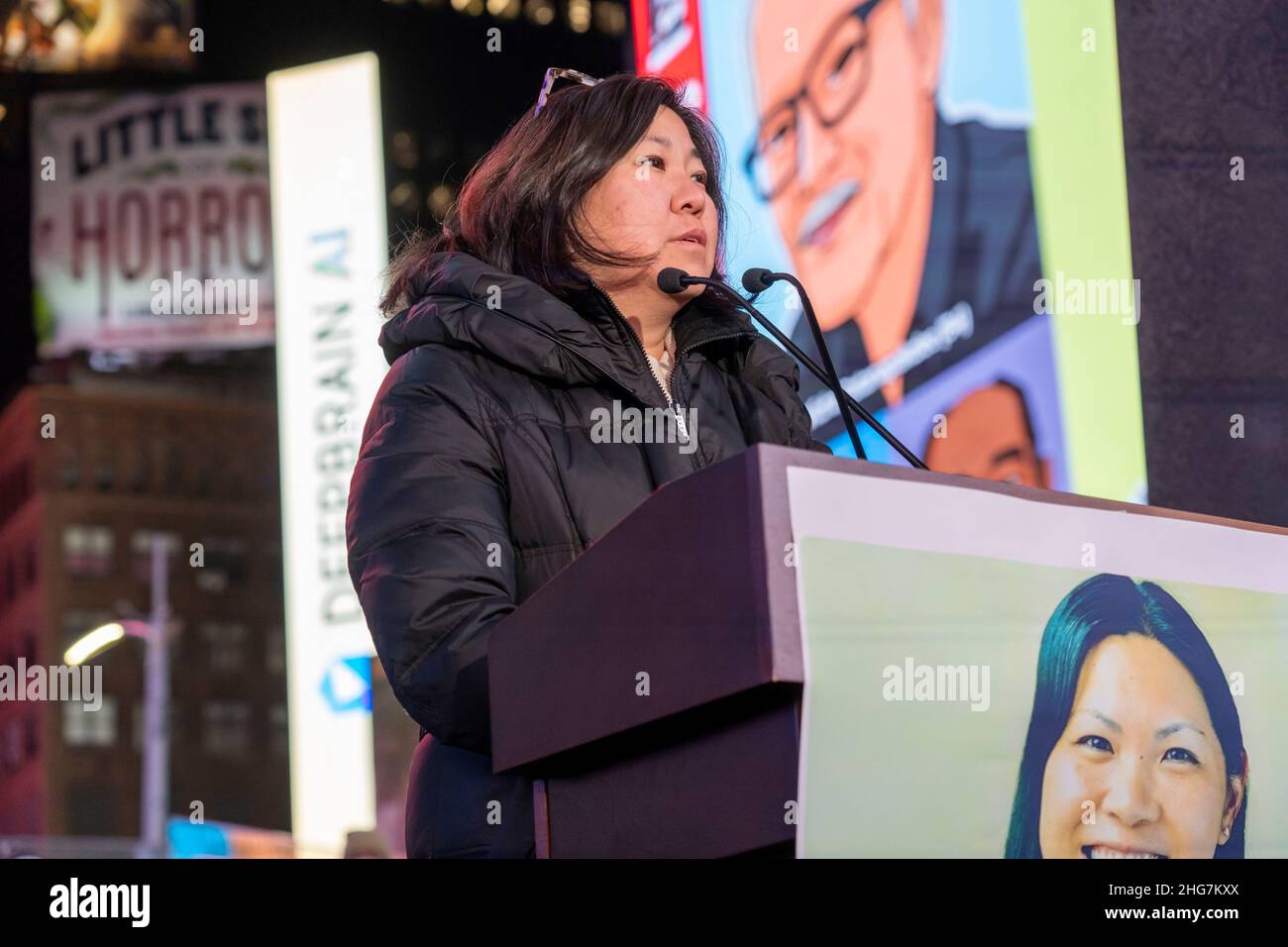 NEW YORK, NY JANUARY 18 Congresswoman Grace Meng (DNY) speaks at a