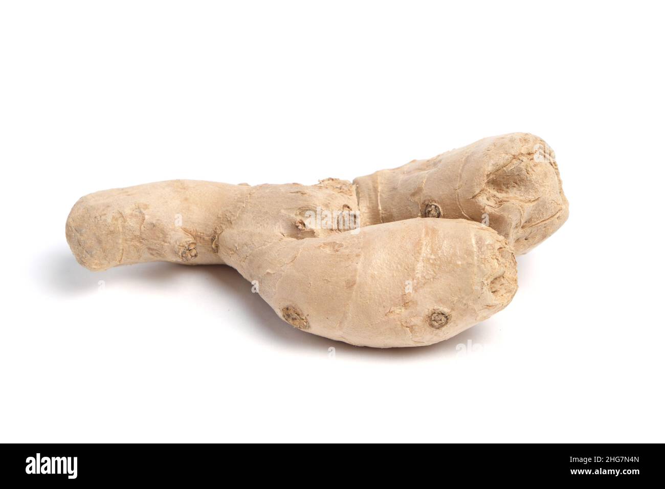 Ginger root on a white background, isolate Stock Photo