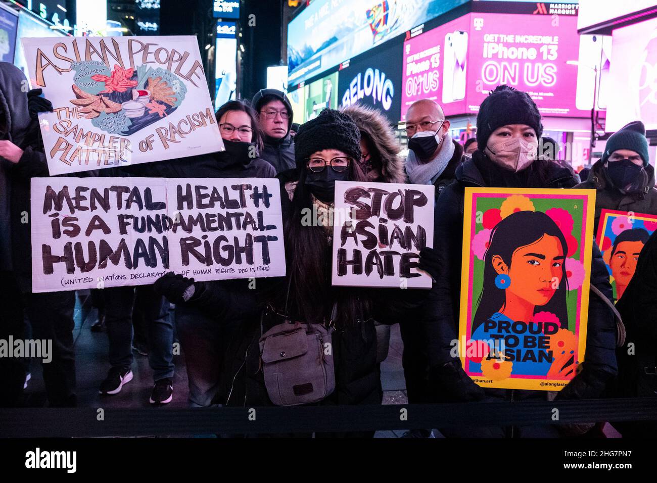 New Yorkers attend a candlelight vigil for Michelle Alyssa Go in Times