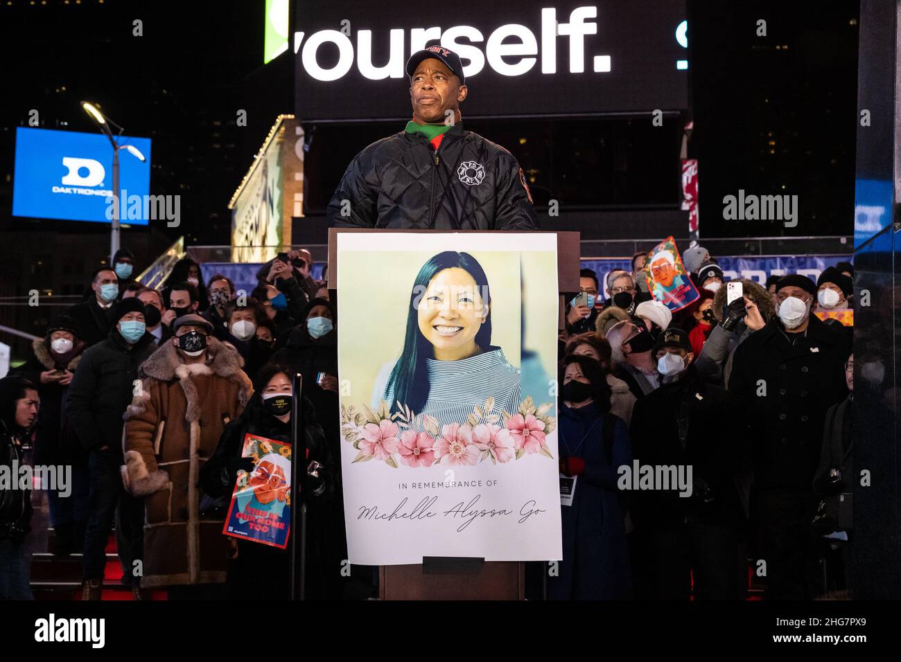 New York, USA. 12th Jan, 2022. NYC Mayor Eric Adams speaks at a