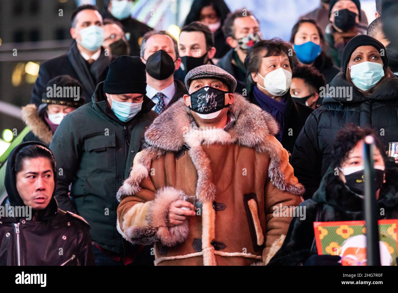 New Yorkers and elected officials attend a candlelight vigil for