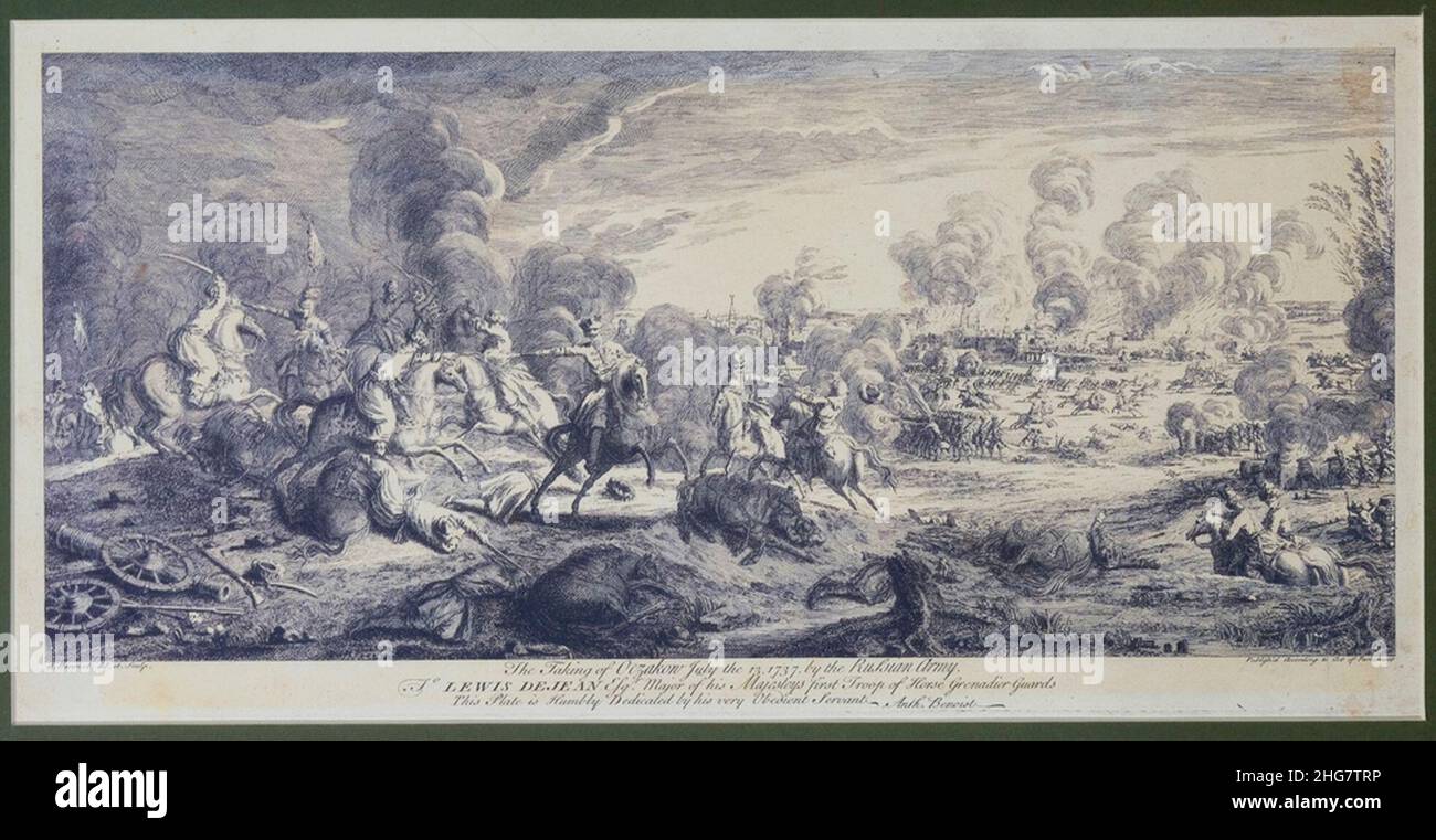 Siege of Ochakov (1737). Stock Photo