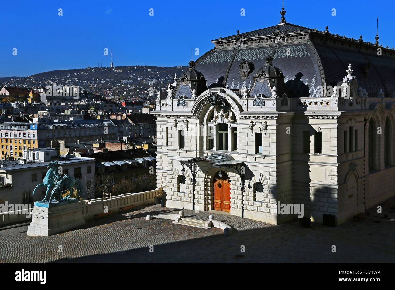 Buda castle palace and museum exterior, Hungary, Budapest Stock Photo ...
