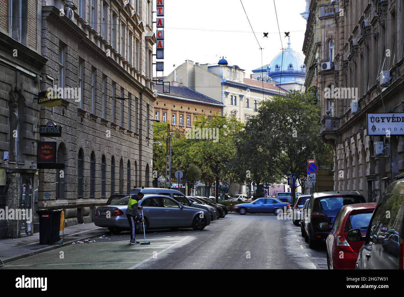 Budapest jewish quarter main streets Stock Photo Alamy