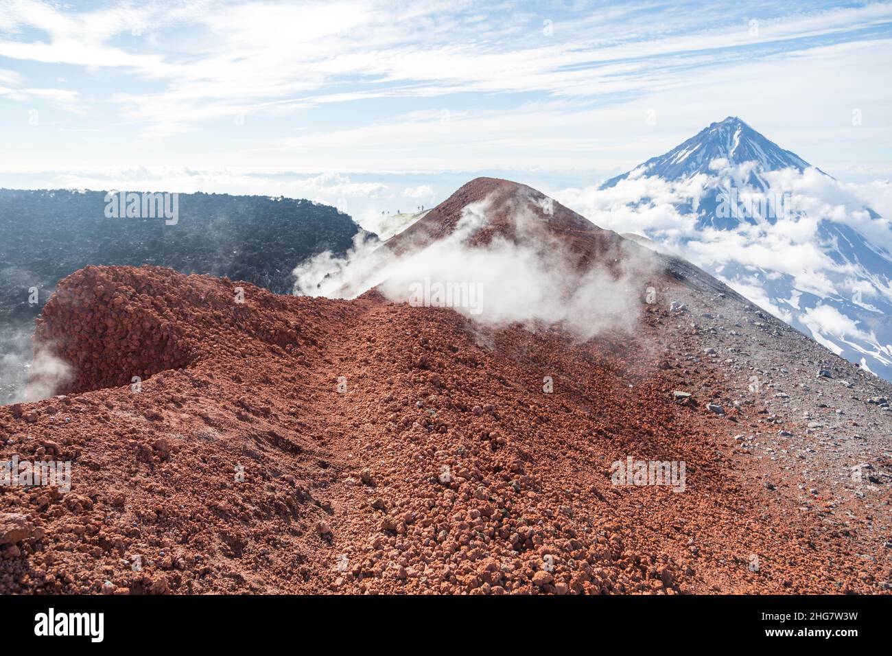 Avachinsky volcano, Kamchatka peninsula, Russia. An active volcano ...