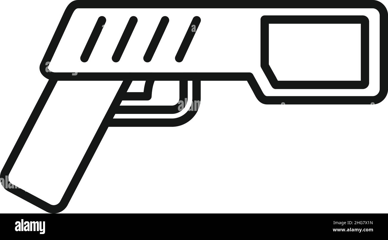 Taser Gun Icon Outline Vector. Police Tazer Stock Vector