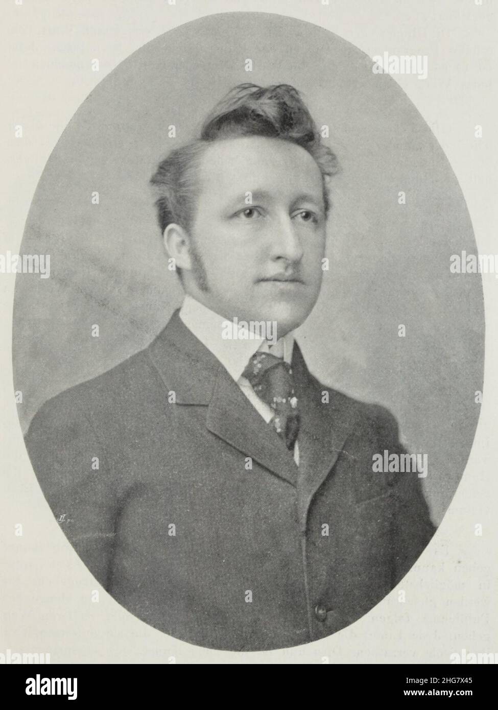 Siegfried Wagner (1869–1930) vor 1900 Josef Löwy (1834–1902). Stock Photo