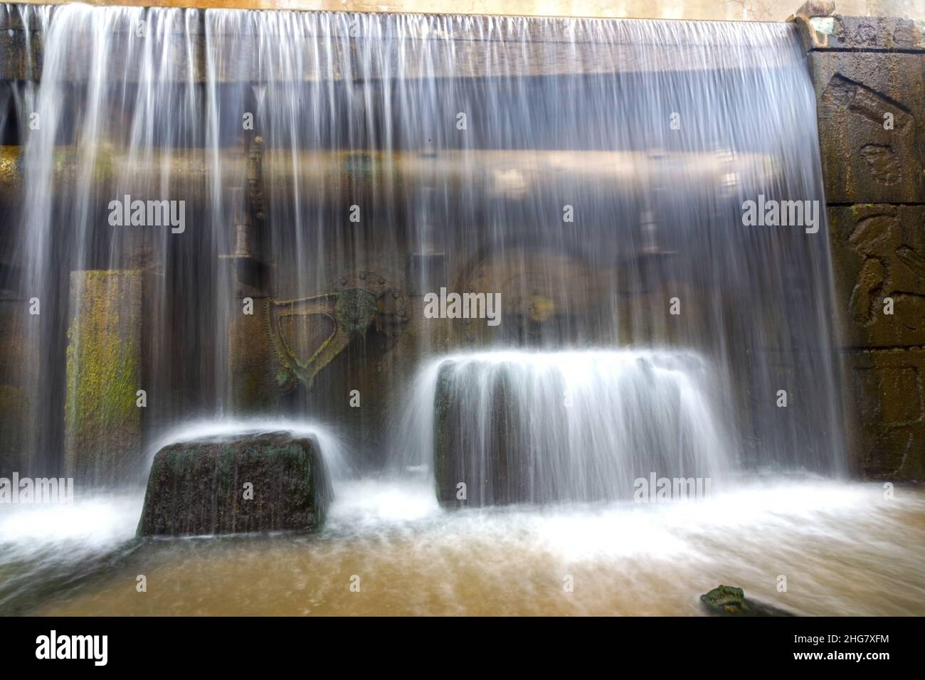 Arizona Falls, historical Waterfall formed by natural water drop of