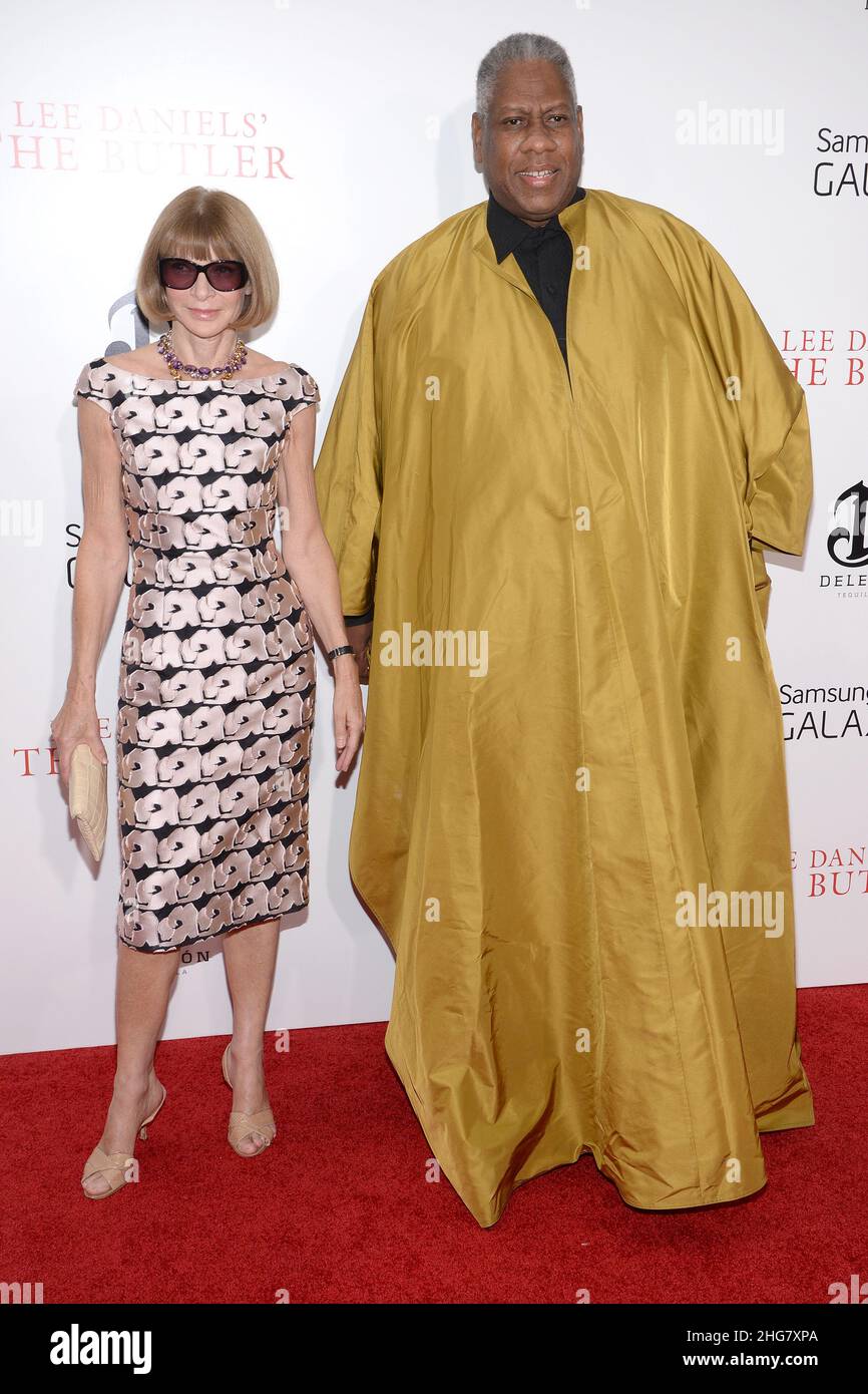 New York, USA. 05th Aug, 2013. (L-R) Anna Wintour and Andre Leon Talley attend Lee Daniels' 'The Butler' New York Premiere at the Ziegfeld Theater in New York, NY, on August 5, 2013. (Photo by Anthony Behar/Sipa USA) Credit: Sipa USA/Alamy Live News Stock Photo