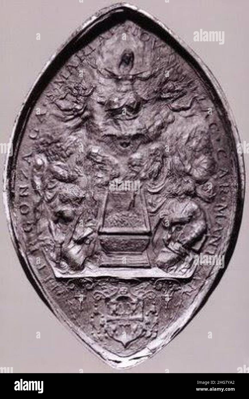 Sigillo di Ercole Gonzaga (1528; Mantova, Curia Vescovile Stock Photo