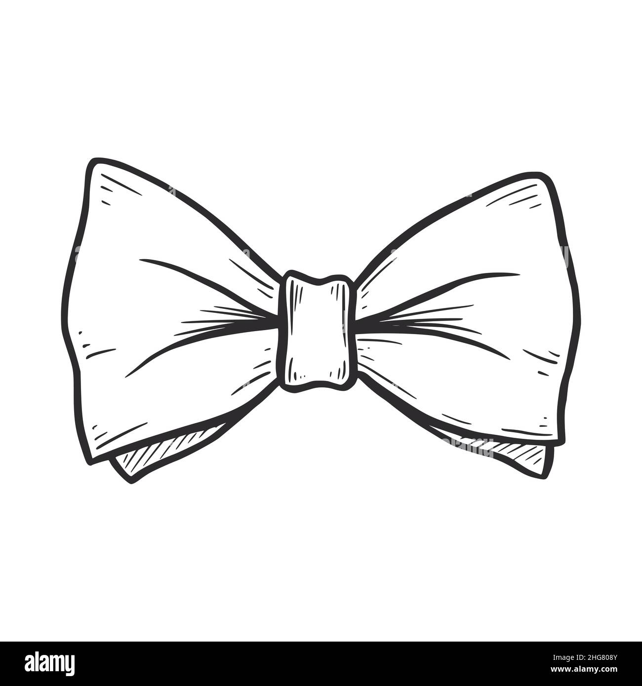 Bow tie line drawing hi-res stock photography and images - Page 3 - Alamy