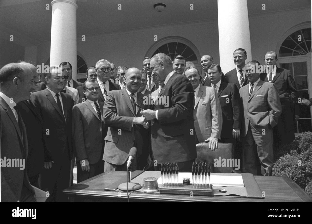 Signing of the Housing and Urban Development Act Stock Photo Alamy