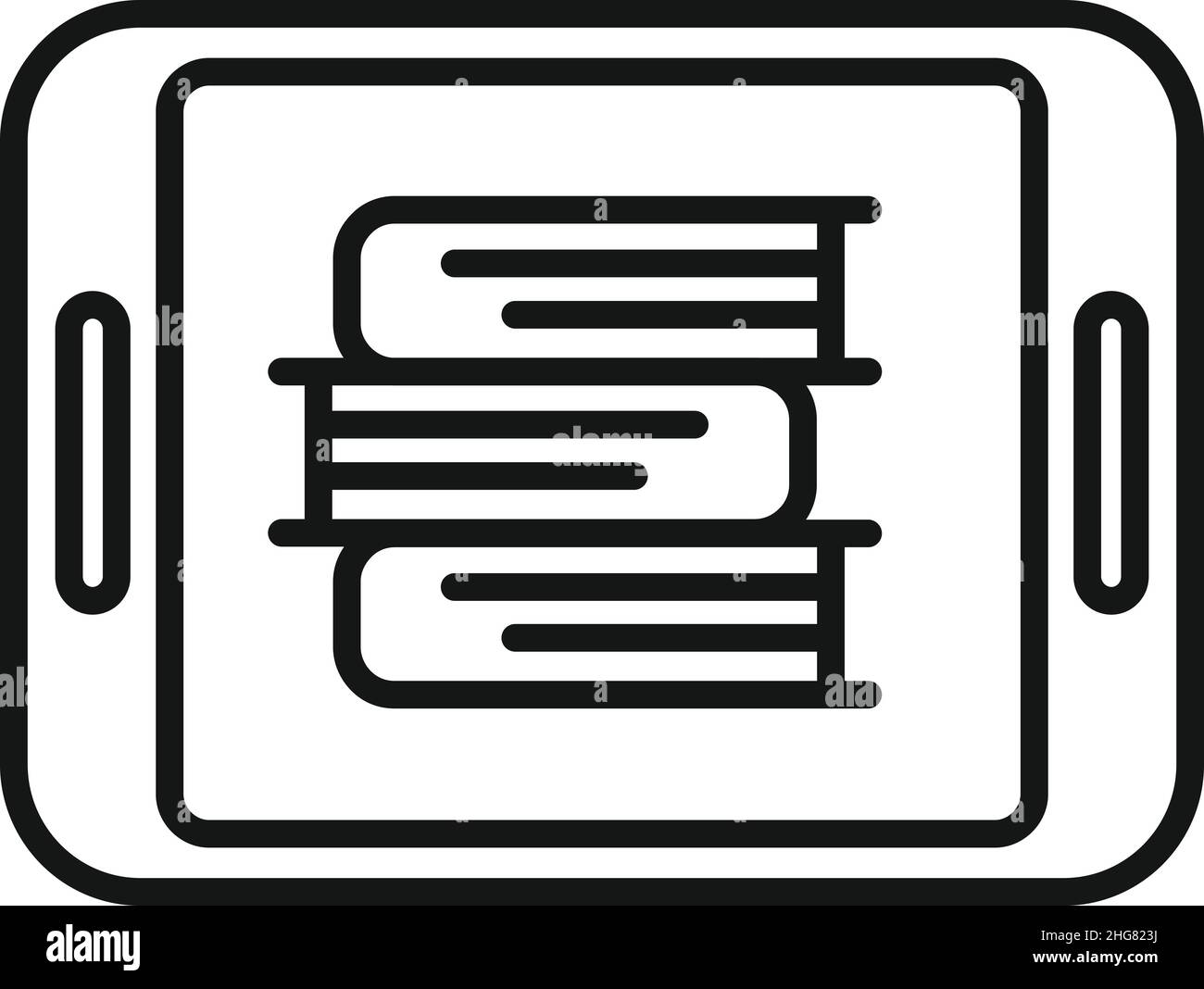 Tablet book icon outline vector. Online people. School class Stock ...
