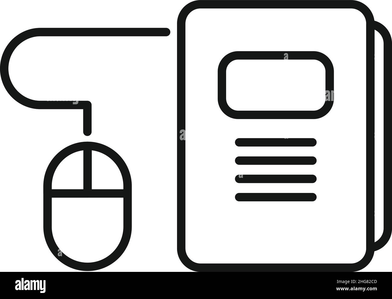 University folder icon outline hi-res stock photography and images - Alamy