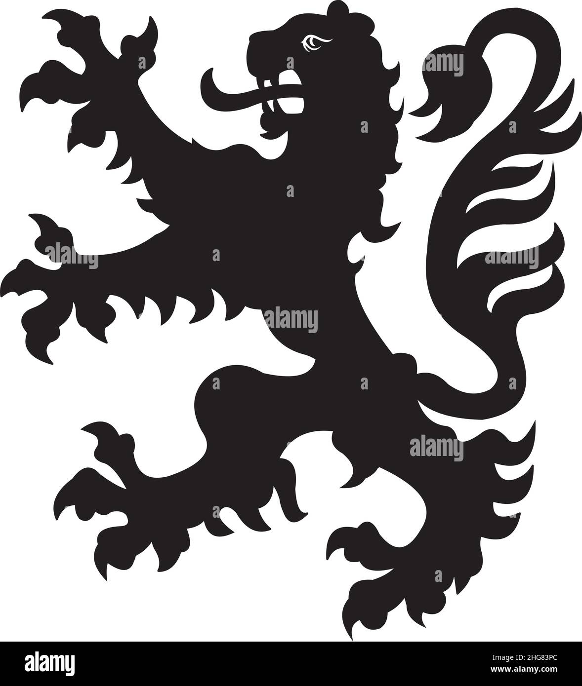 Heraldic lion tattoo. Black / white silhouette Stock Vector Image & Art - Alamy Heraldic lion tattoo. Black / white silhouette Stock Vector Image & Art - Alamy
