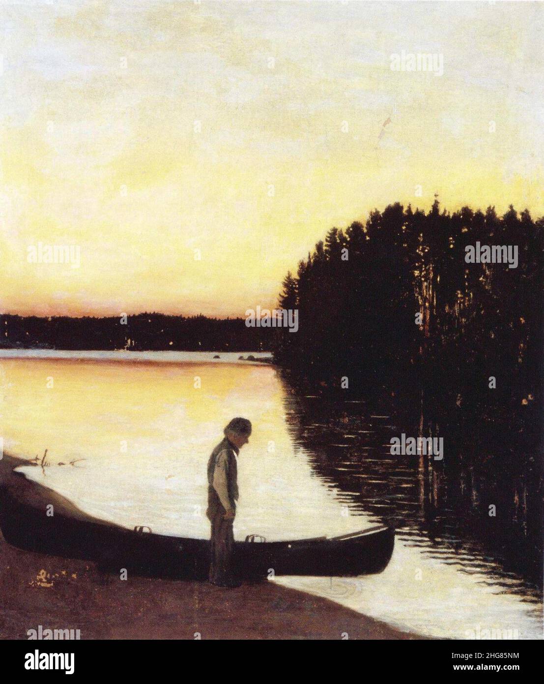 Simberg, Suomalainen elegia. Stock Photo