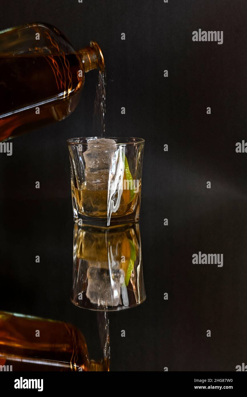 Service of different alcoholic beverages Stock Photo Alamy