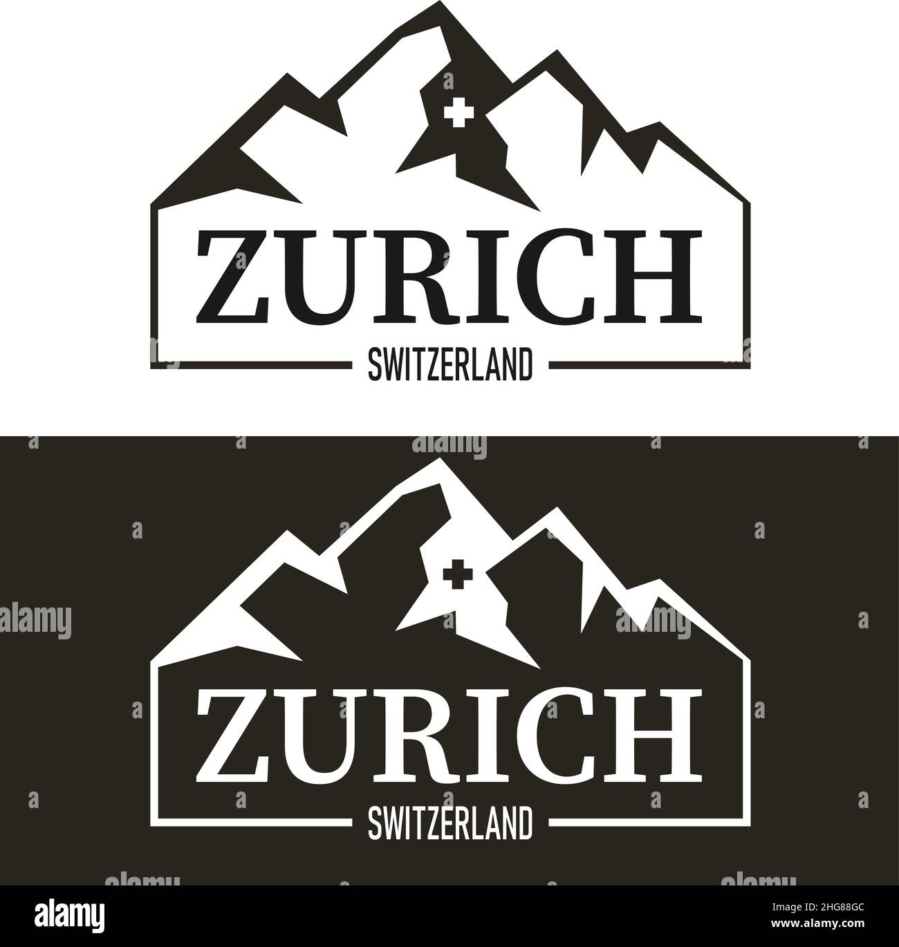 Zurich Switzerland Vector Illustration Background. Travel to zurich Switzerland. Vector Illustration in Colored Style. Stock Vector