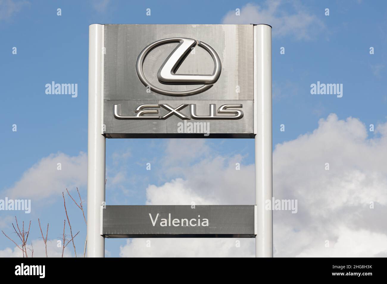 VALENCIA, SPAIN - JANUARY 13, 2022: Lexus is the luxury vehicle division of the Japanese automaker Toyota Stock Photo
