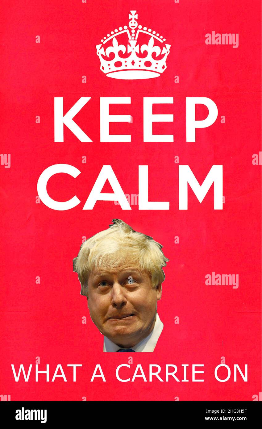 Keep Calm and Carry On - Address to the Nation Stock Photo