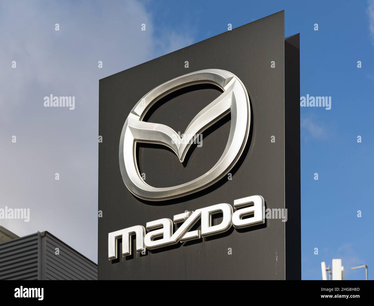 VALENCIA, SPAIN - JANUARY 13, 2022: Mazda is a Japanese multinational automobile manufacturer Stock Photo