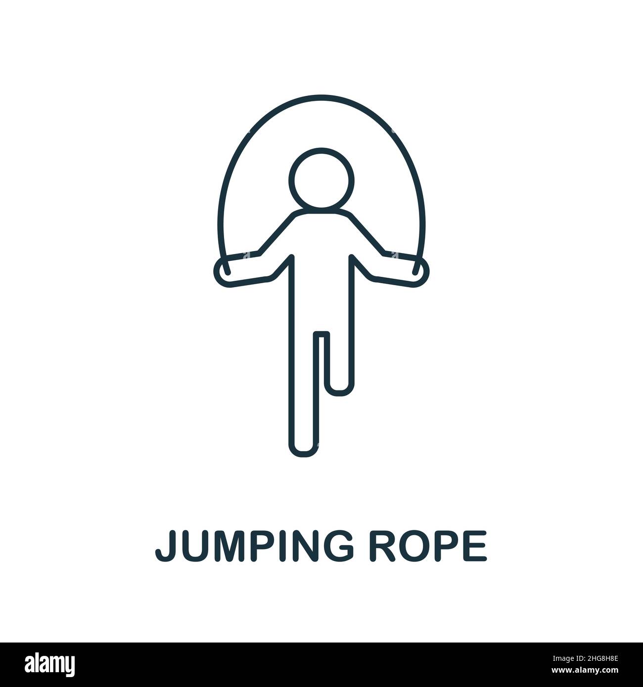 Jumping Rope icon. Line element from gym collection. Linear Jumping