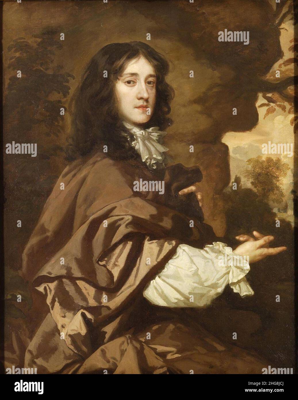 Sir Peter Lely - Portrait of Sir Robert Worsley. Stock Photo