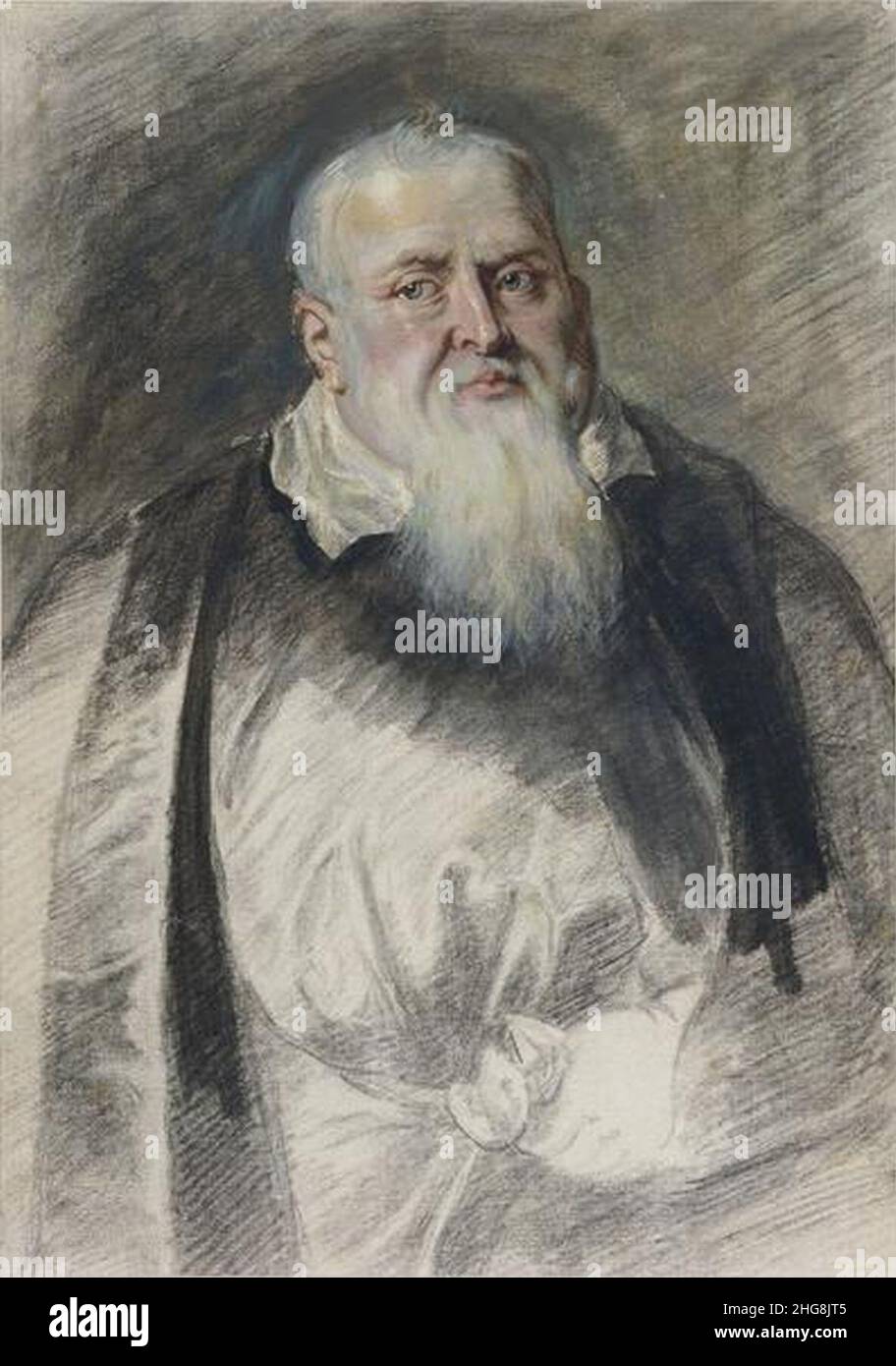 Sir Theodore Mayerne drawing by Peter Paul Rubens. Stock Photo