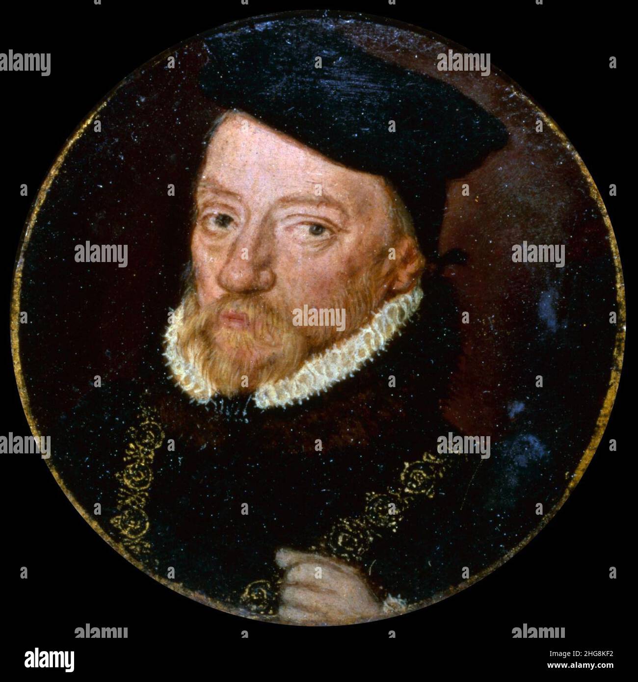 Sir William Paulet, 1st Marquess of Winchester by Circle of Hans Eworth. Stock Photo