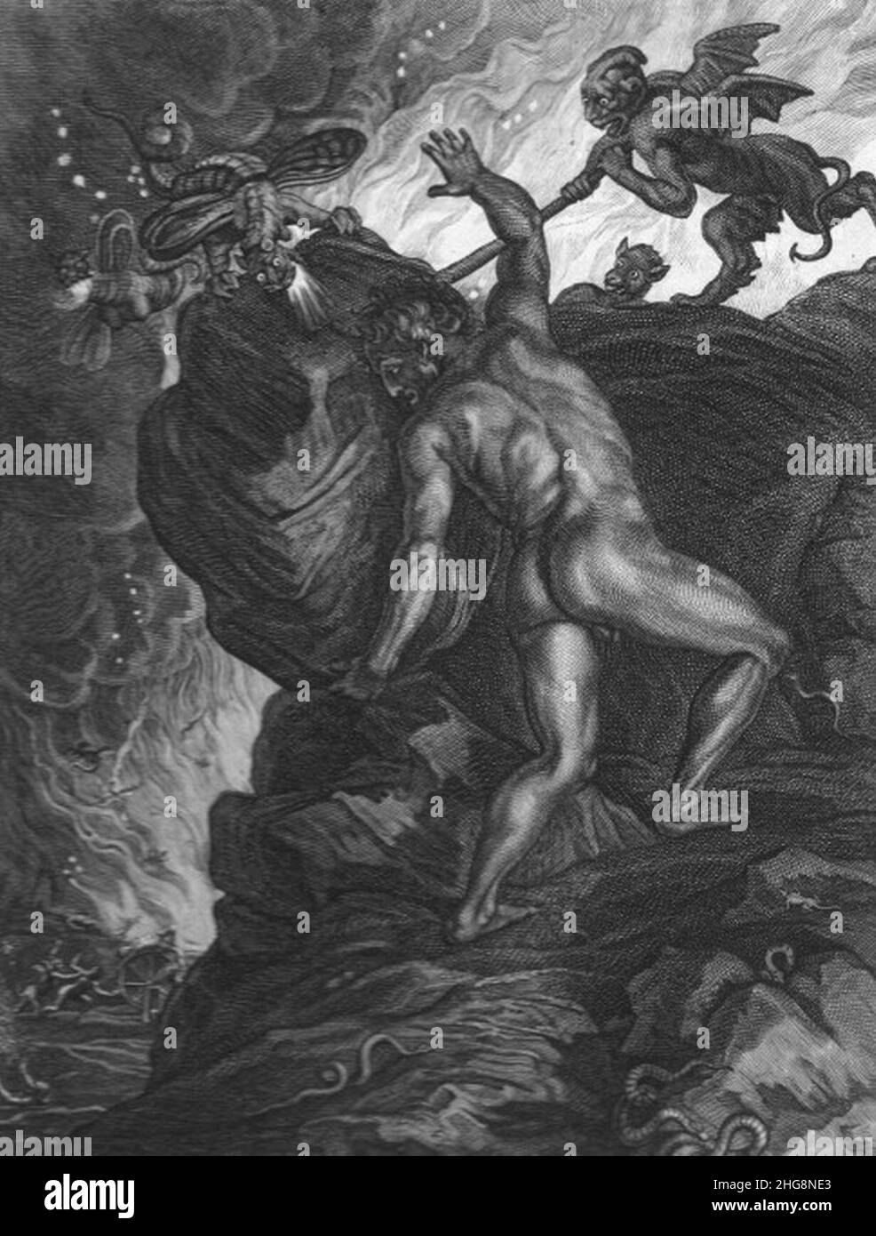 Sisyphus Pushing His Stone up a Mountain (486x640 Stock Photo - Alamy