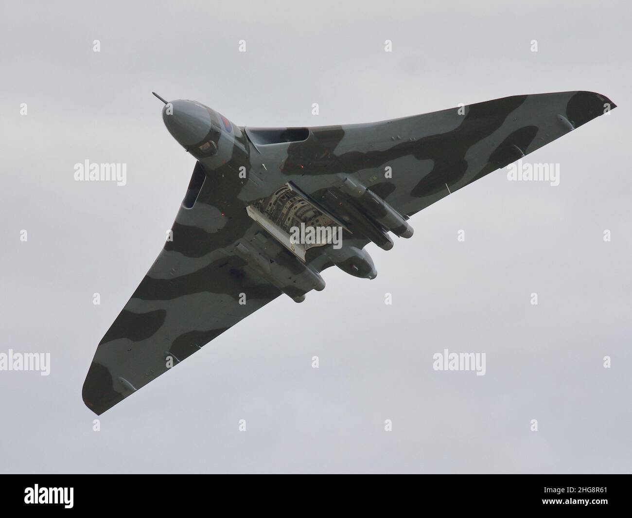 One of the last appearances of the Vulcan at Dunsfold Wings and Wheels, Surrey, UK Stock Photo