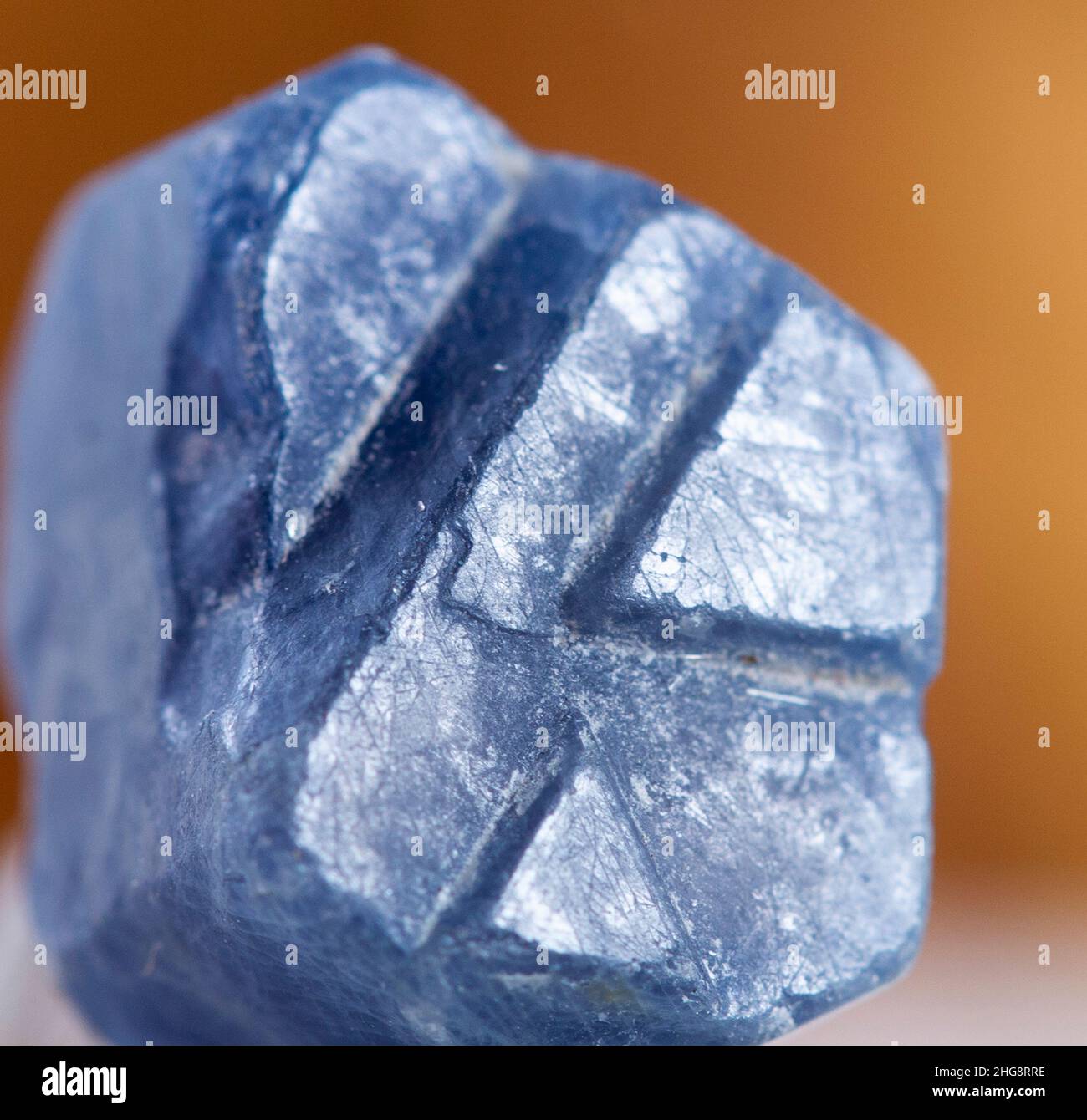 sapphire mineral specimen stone rock geology gem crystal Stock Photo