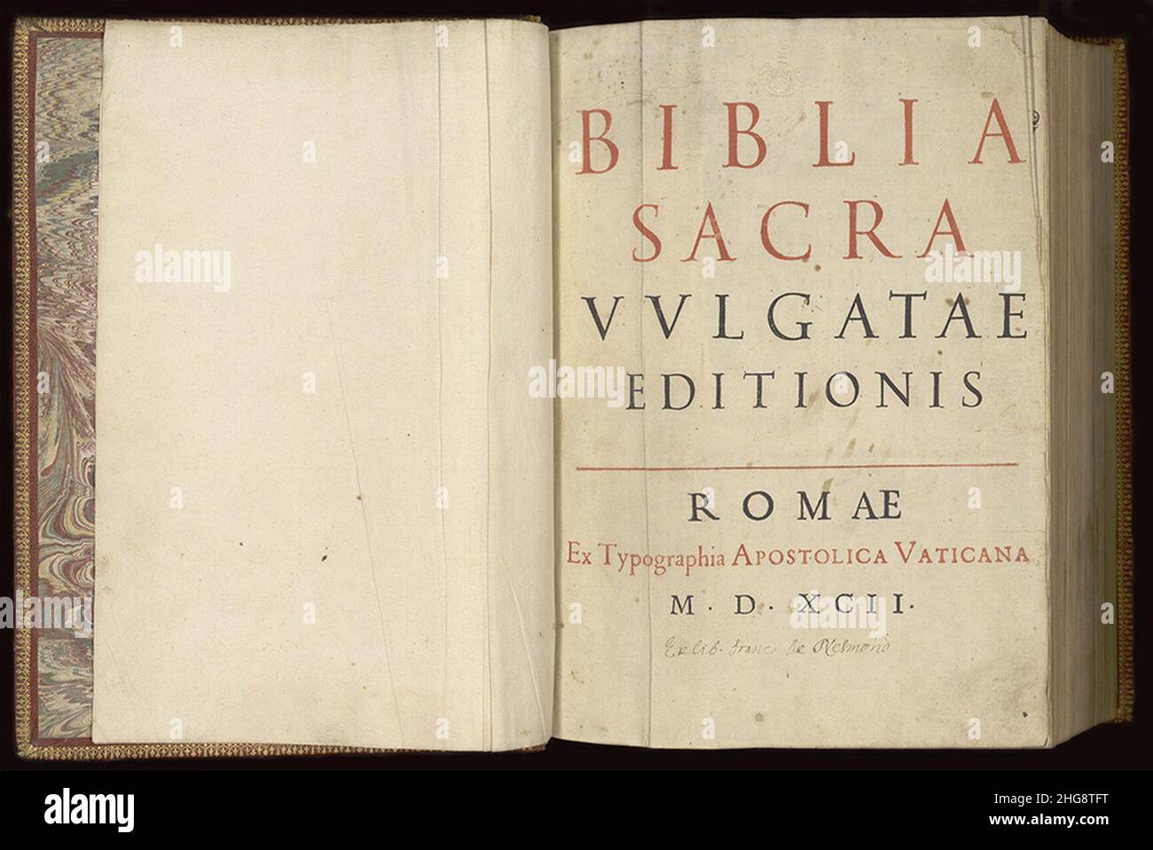 SixtoClementine Vulgate (1592) 2 Stock Photo Alamy