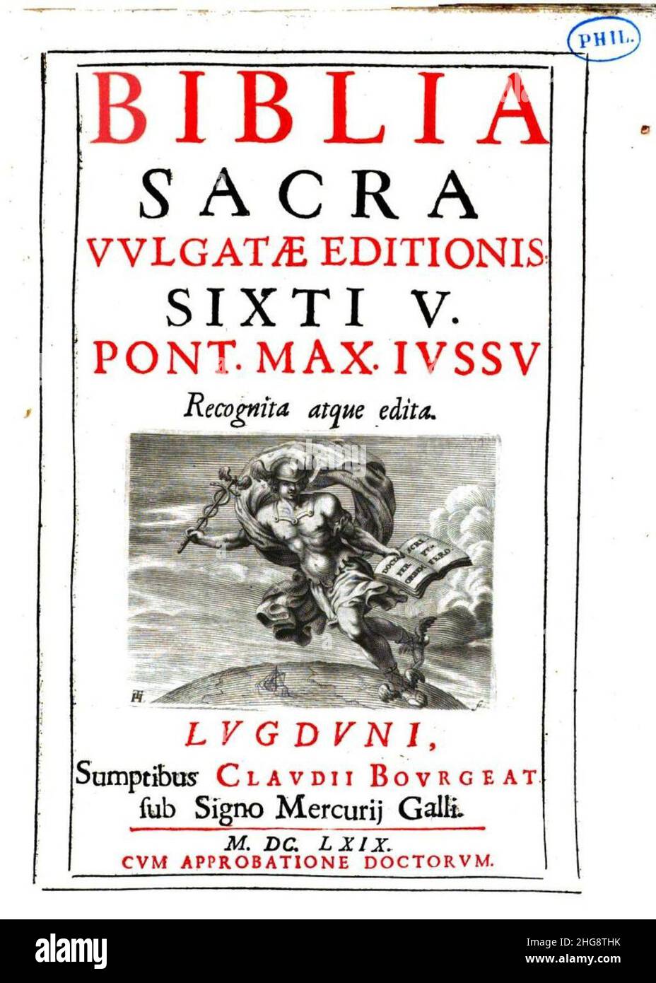 SixtoClementine Vulgate, 1669 (2 Stock Photo Alamy