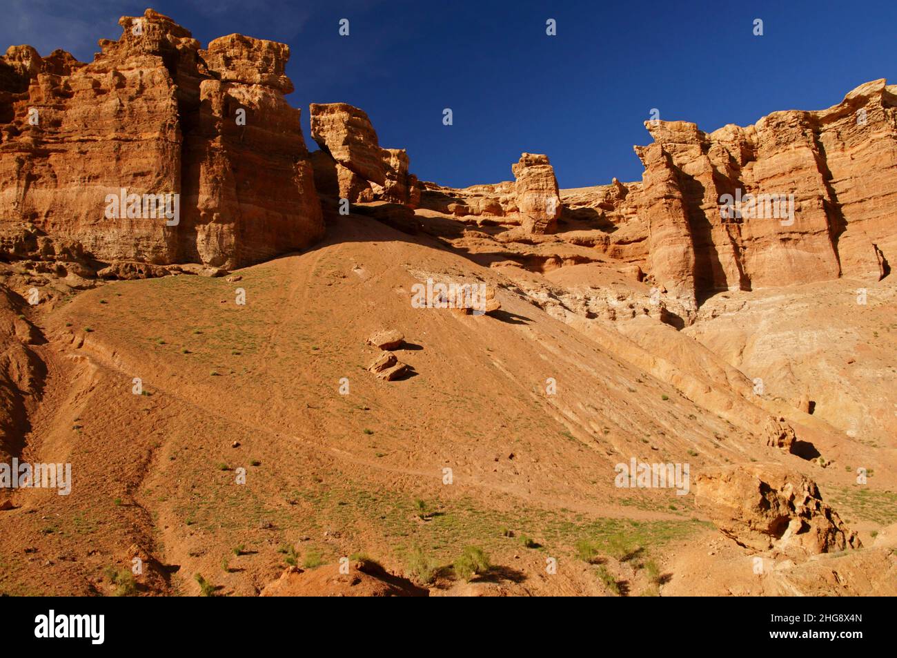 Charyn Canyon Nature Reserve. Bizarre rocks and slopes. Kazakhstan ...