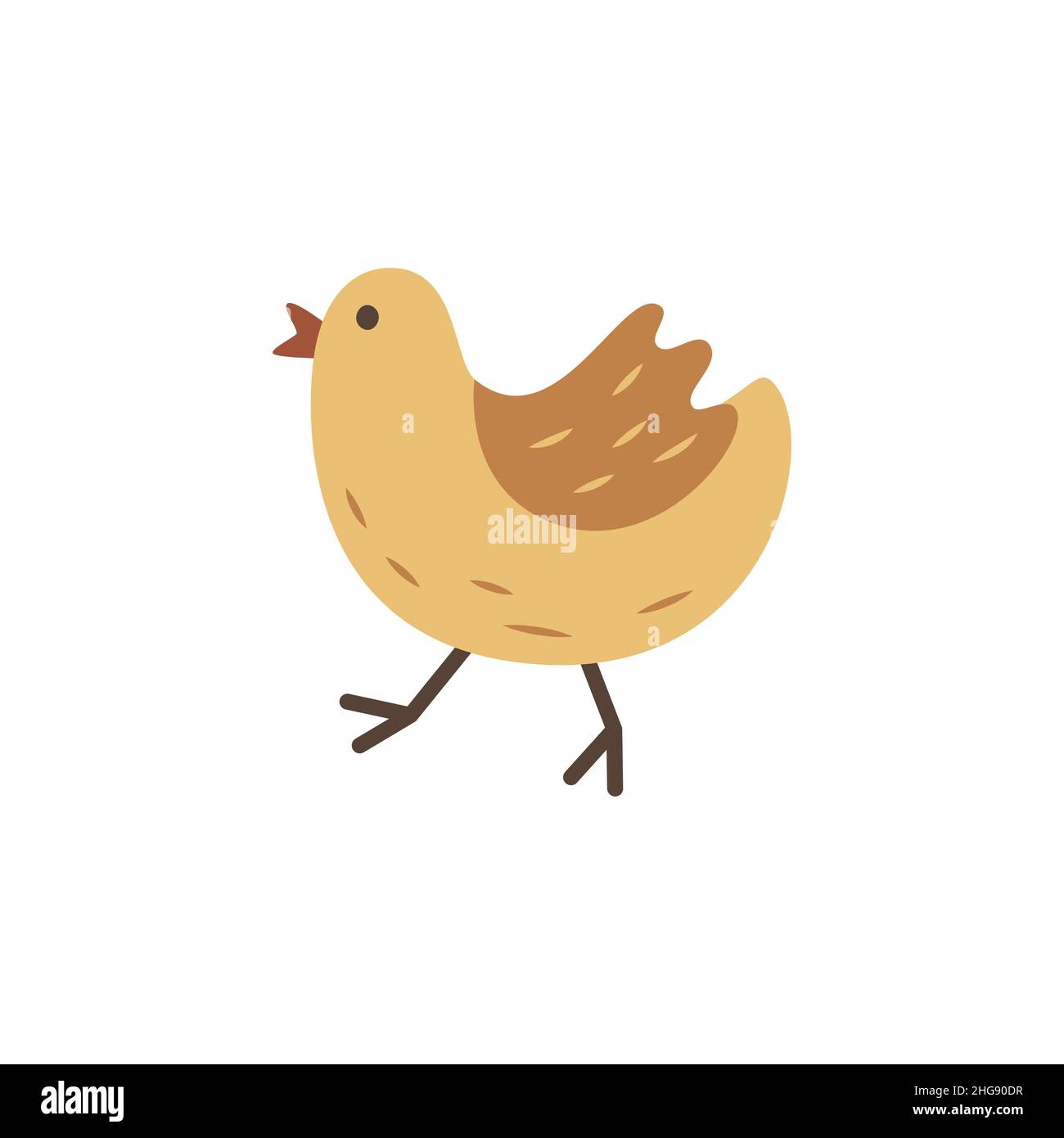 Cute little chicken. Cartoon farm animal. Breeding poultry on the ranch.  Rural life item. Funny doodle bird. Livestock and farming element Stock  Vector Image & Art - Alamy