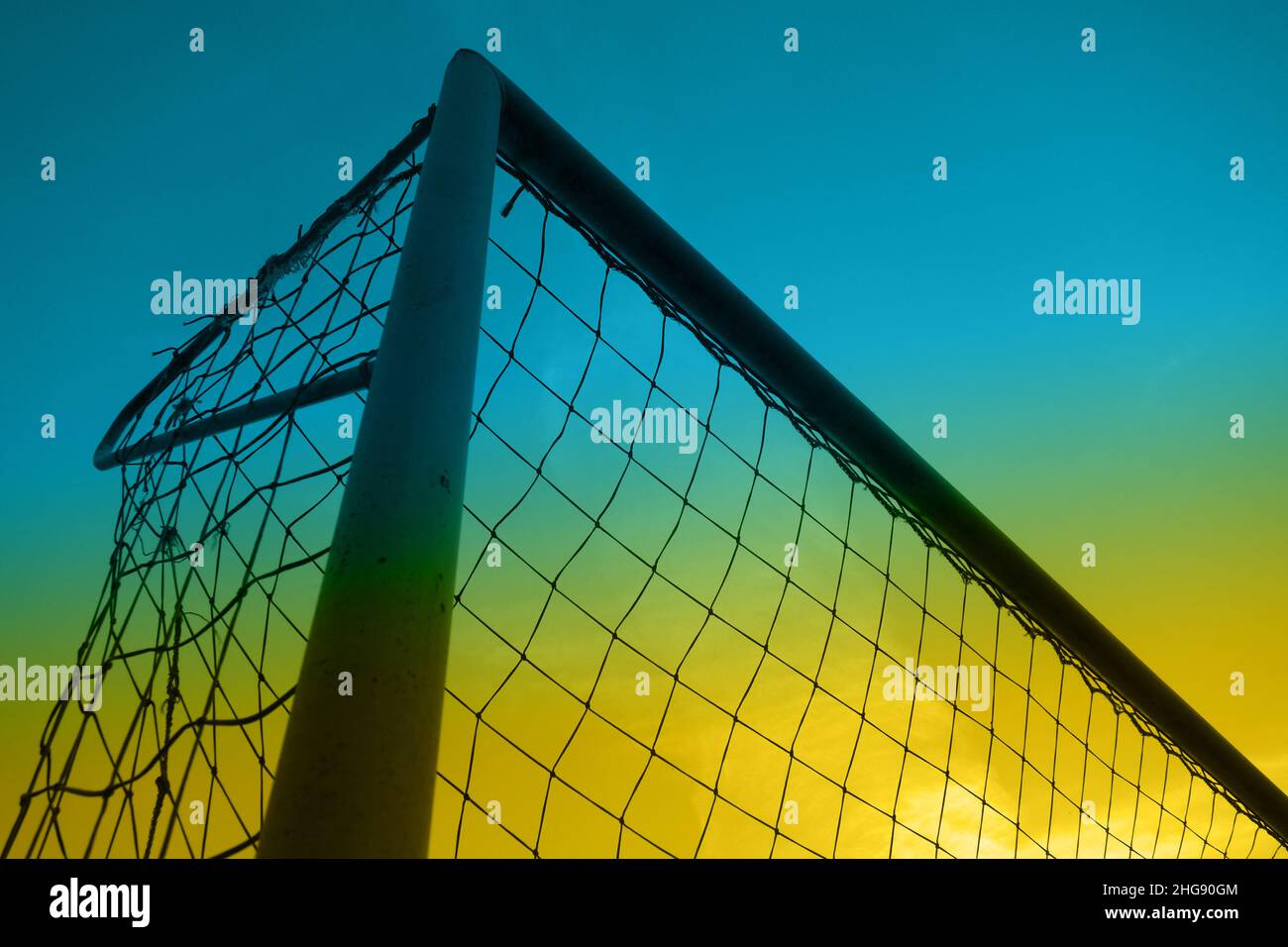 football or soccer goal post Stock Photo Alamy